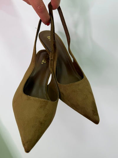 Slingback scamosciate